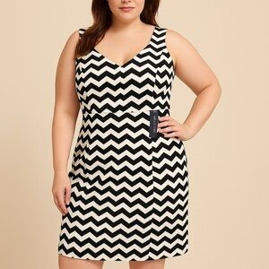 White House Black Market Zig Zag Tulip Dress (No Belt) – Size 4 – NWT